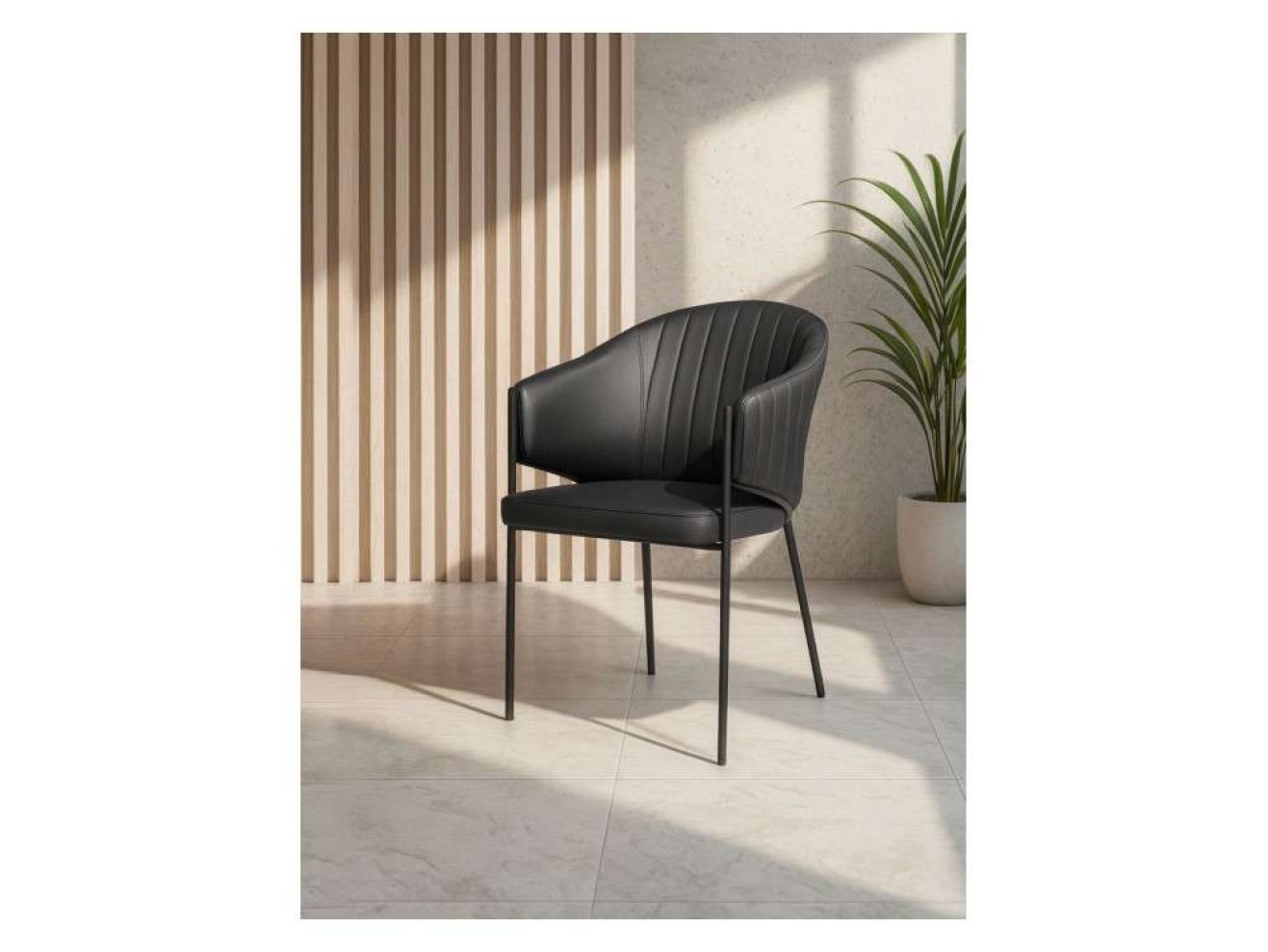 Kortni dark grey / black Стул на металлокаркасе