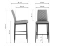 Teon black / chrome Барный стул