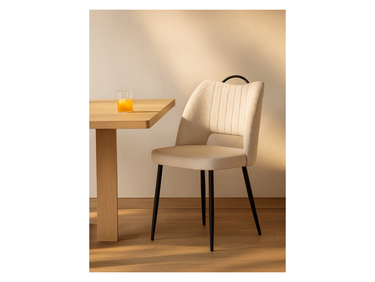Barton beige / black Стул на металлокаркасе