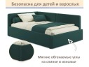 Мягкая кровать-тахта Kapri 1200 изумруд c подъемным механизмом арт. 1246627