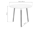 Lorini 90 white / wood Стол деревянный