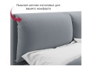 Мягкая кровать Vita 1600 серая с подъемным механизмом
