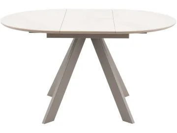 Стол STOOL GROUP Миндель круглый D100 керамика Белый глянец/Латте