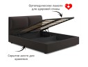 Мягкая кровать Vita 1600 шоколад с подъемным механизмом