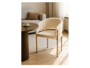 Janin white / wooden metal Стул на металлокаркасе