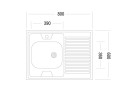 Мойка 80х60 Юкинокс Стандарт Левая