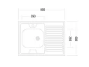 Мойка 80х60 Юкинокс Стандарт Левая арт. 605997