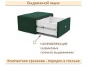 Мягкая прикроватная навесная тумба Mild изумруд