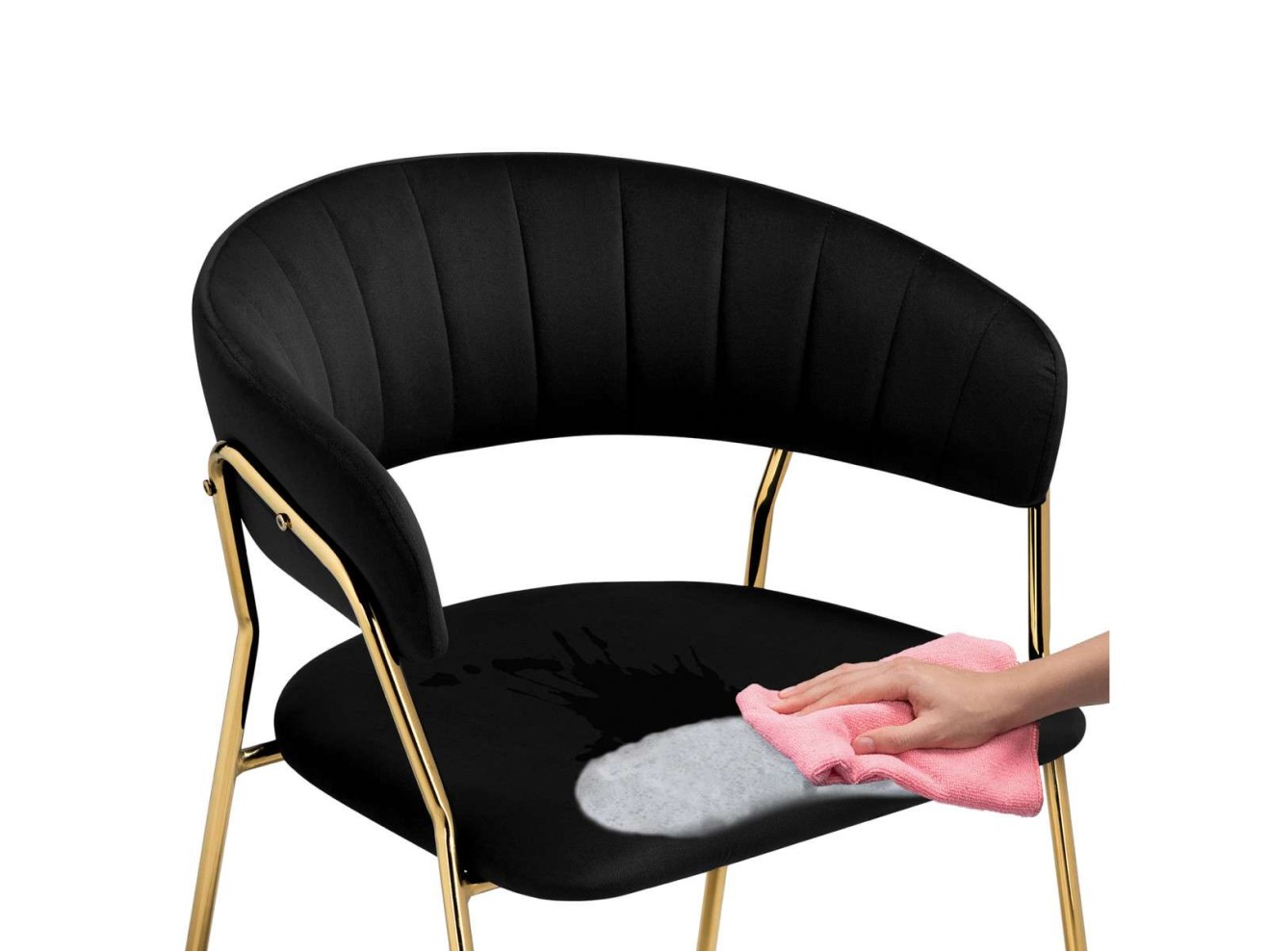 Kamelia 1 black / gold Стул на металлокаркасе арт. 1017287