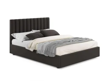 Мягкая кровать Olivia 1600 шоколад с подъемным механизмом