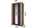 Кано Шкаф 1,2 КПШ-2 венге/дуб крафт золотой арт. 1358747
