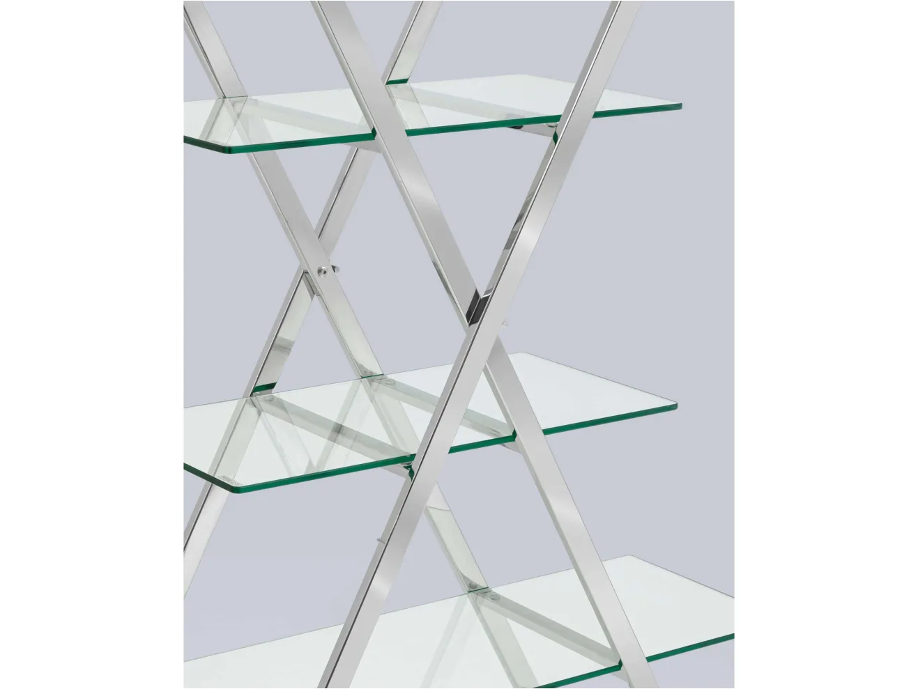 Стеллаж STOOL GROUP Гейт Прозрачное стекло/Сталь серебро арт. 1568217