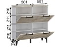 Чикаго Комод ЧК-30, Дуб юкон/Белый арт. 1358763