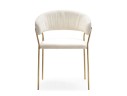 Kamelia 1 white fabric / gold Стул на металлокаркасе
