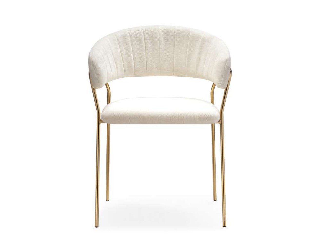 Kamelia 1 white fabric / gold Стул на металлокаркасе