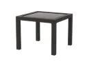 Стол пластиковый RATTAN 95x95см квадратный со стеклом (антрацит) арт. 1596511