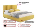 Мягкая кровать с тумбами Olivia 1600 желтая с подъемным механизмом арт. 914699