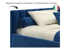 Мягкая кровать-тахта Milena 1200 синяя c ящиками