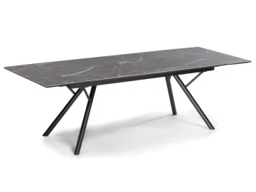 Ворен 180(240)x90 nero markina / черный Керамический стол