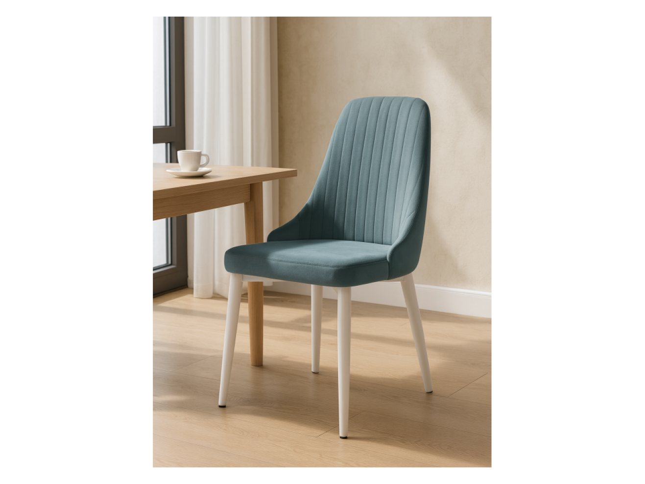 Kora light blue / white Стул на металлокаркасе арт. 1575951