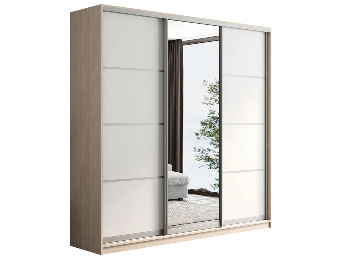 Шкаф купе 3-х дверный Бавария 2500 арт. 482495