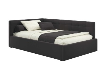 Мягкая кровать-тахта Bonna 1200 шоколад c ортопедическим основанием