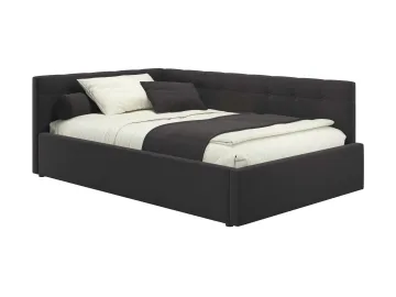 Мягкая кровать-тахта Bonna 1200 шоколад c ортопедическим основанием