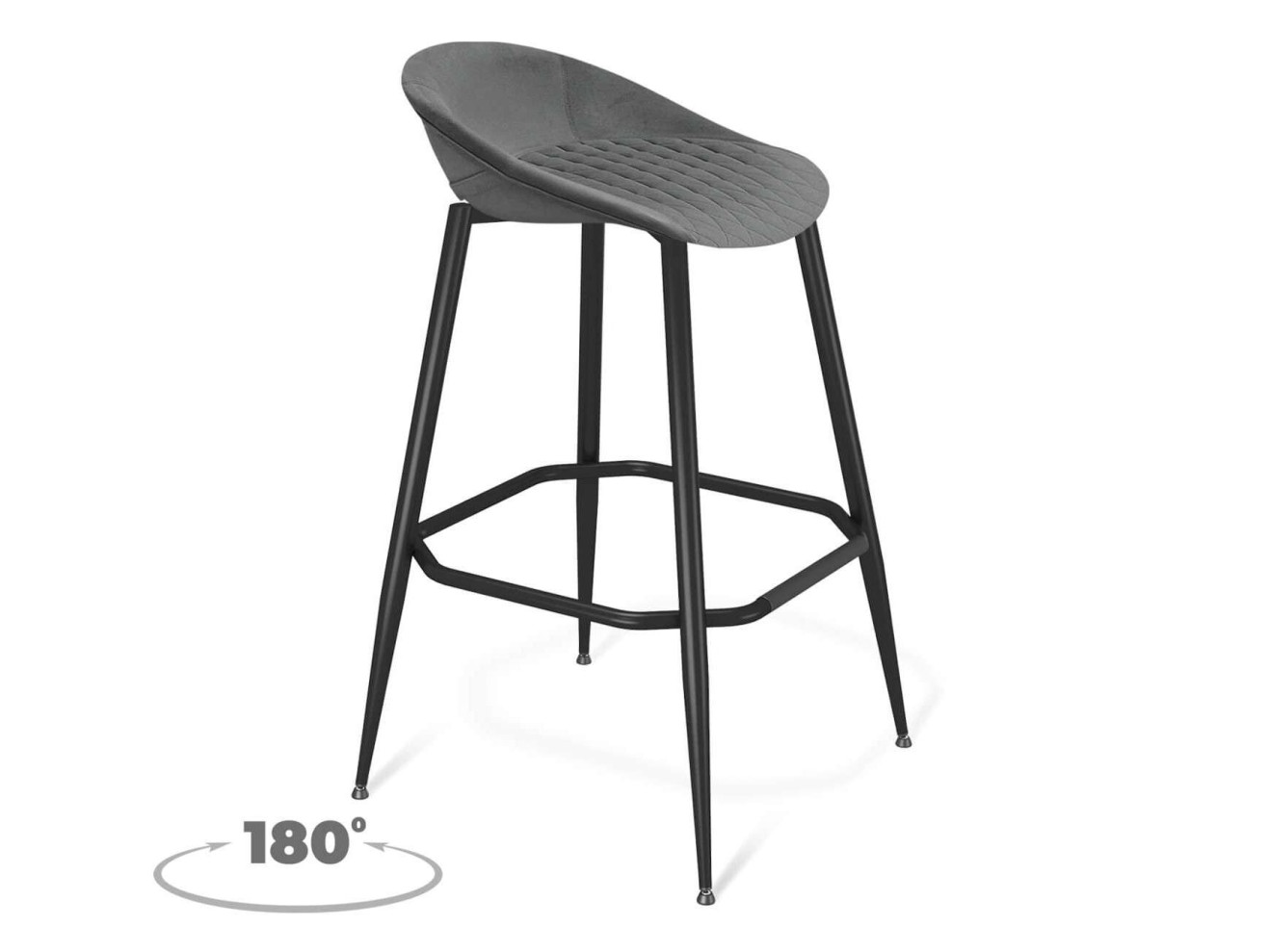 Стул барный Sheffilton SHT-ST19-SF2/S1480 Туманная дымка/черный муар арт. 1367855