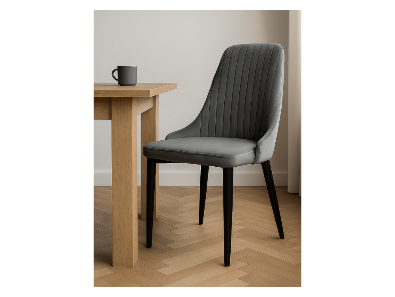 Kora dark gray / black Стул на металлокаркасе