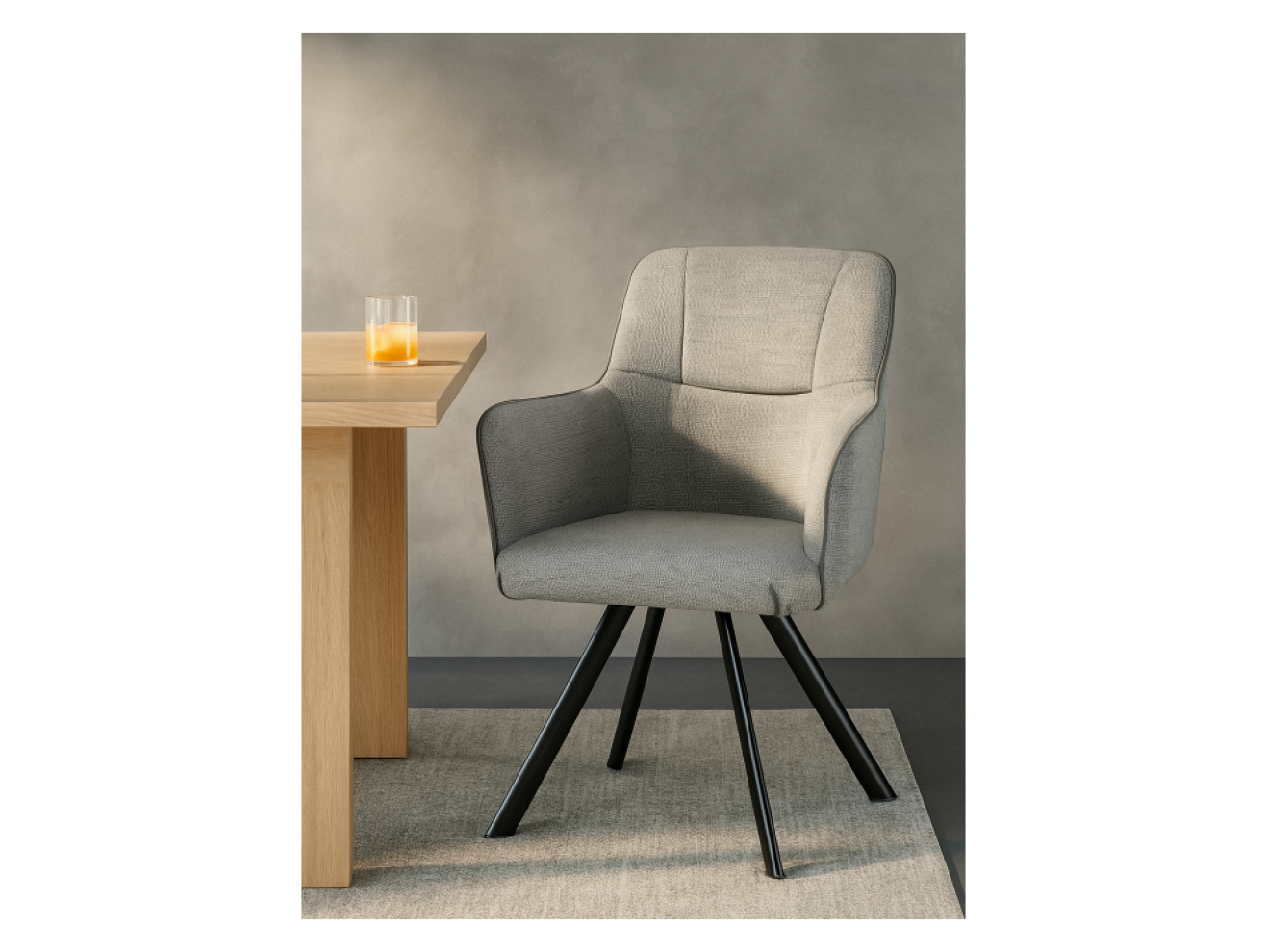 Elis gray / dark gray / black Стул на металлокаркасе