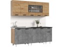 Кухня ЛДСП Рио NEW 2,0м (490), Дуб крафт/Бетон темный арт. 1560111