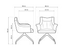 Kaser 360 крутящийся ivory / black Стул на металлокаркасе