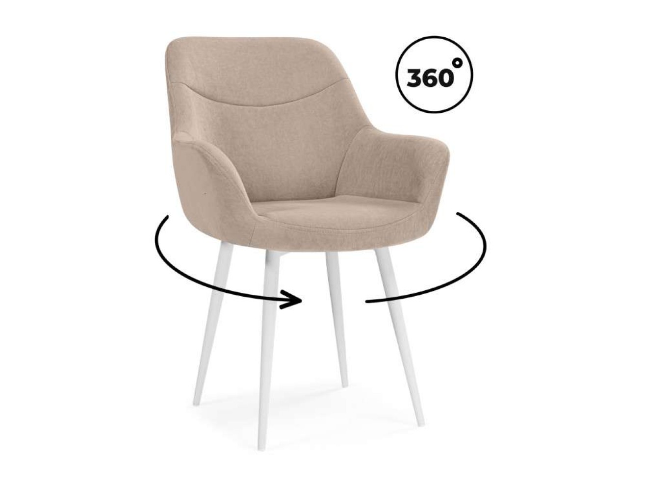 Флюид 360 бежевый (zd 210) / белый Стул на металлокаркасе арт. 1563625