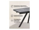 Вилли 140(200)х80 серый мрамор larka grey / черный Керамический стол