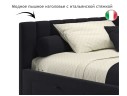 Мягкая кровать-тахта Milena 1200 темная с ящиками
