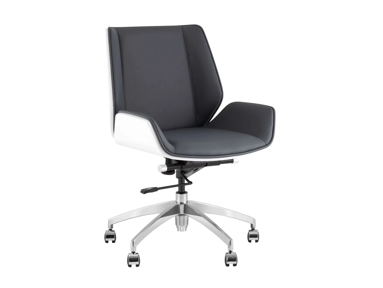 Кресло офисное TopChairs Crown SN, серо-голубой, белый арт. 1567877