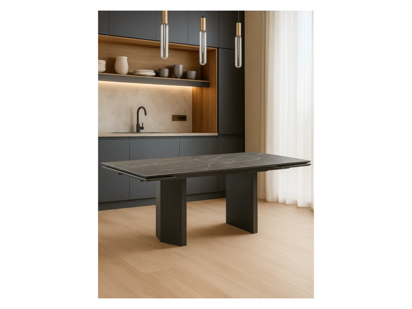Монерон 180x90 nero marquina / черный Керамический стол арт. 1268913