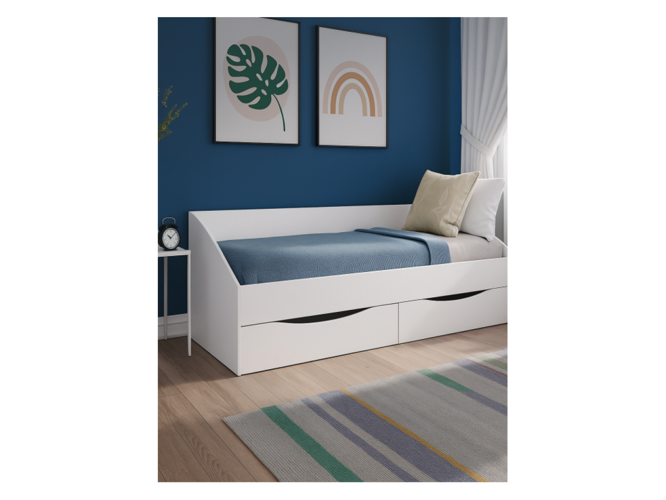 Эриол 90x200 белый Кровать