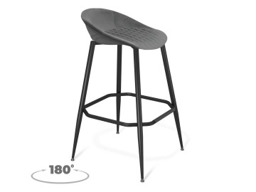 Стул барный Sheffilton SHT-ST19-SF2/S1480 Туманная дымка/черный муар