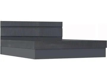 Оливия Кровать 1,6м с ПМ (Графит, Графит Софт)