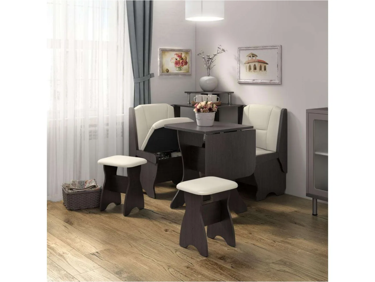Скамья Лотос 550 венге/крем арт. 837407