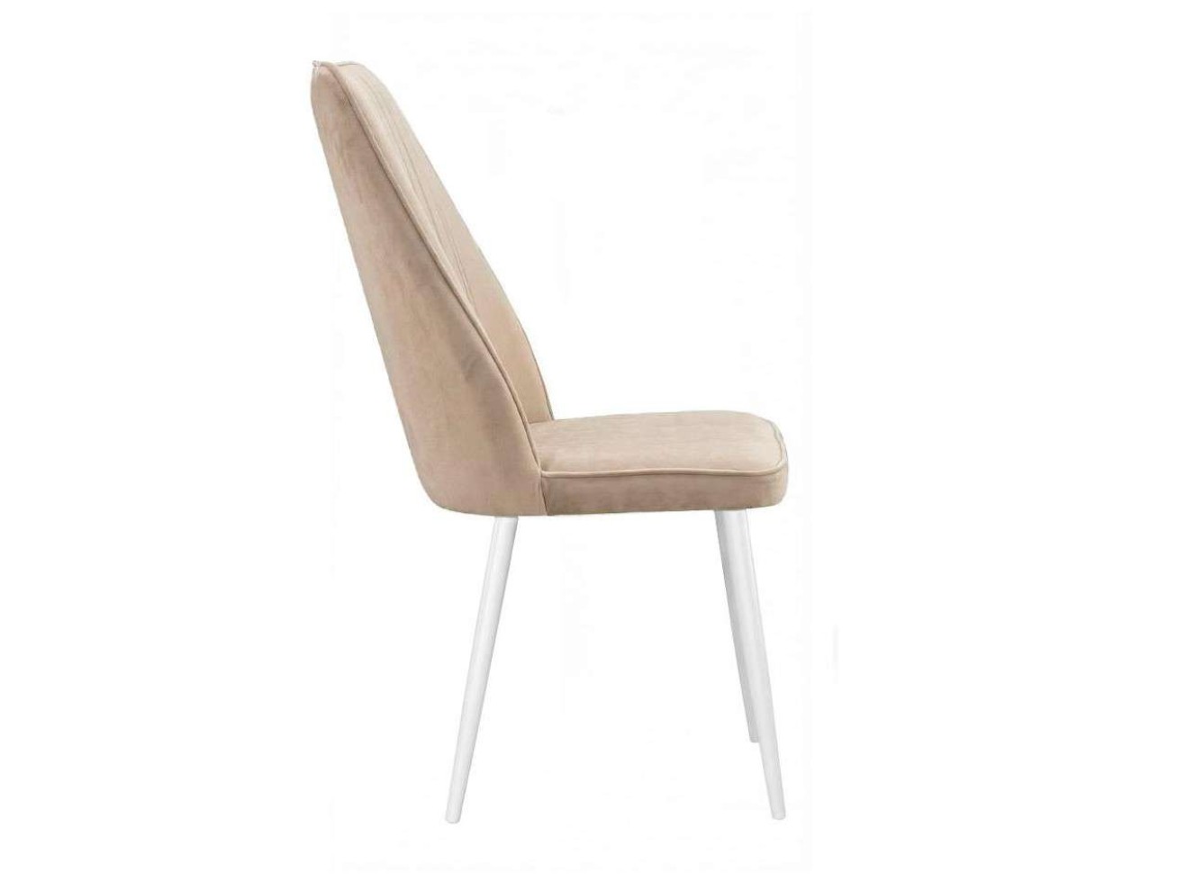 Стул DikLine 327 поворотный B03 BEIGE, ножки белые