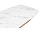 Люмен 140(180)х80 белый с прожилками gilt white / дуб американский Керамический стол