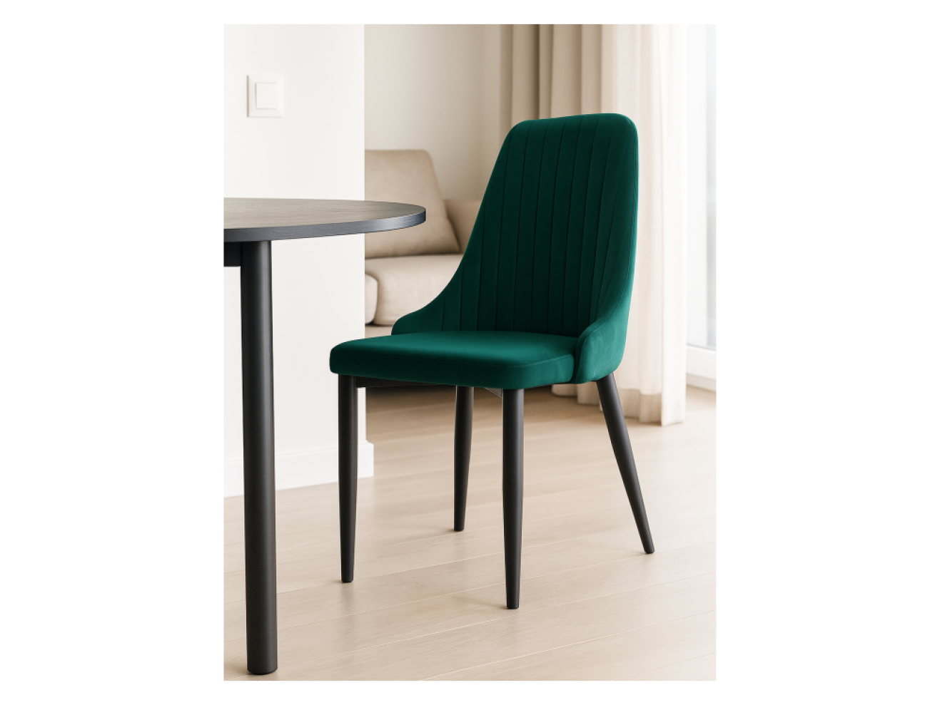 Kora green / black Стул на металлокаркасе