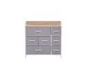 Комод Leset Ноа 7 ящ., Каркас Белый, Светло-серый арт. 897345