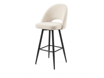 Стул полубарный Джерри мини 700, Черный/Крем люкс Б03