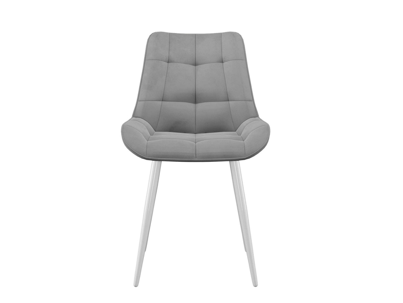 Стул DikLine 226 поворотный B22 GREY, ножки белые