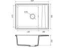 Мойка 660 Level 660L 1-чаш+кр 660*500 графит арт. 1265947