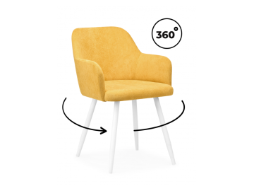 Инфини 360 горчичный (ocean 016) / белый Стул на металлокаркасе