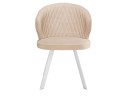 Стул DikLine 249 поворотный, B03 BEIGE, ножки белые